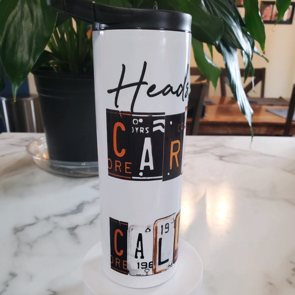 Heads CAROLINA Tails CALIFORNIA 20oz Tumbler with duo lids 🎉sale
